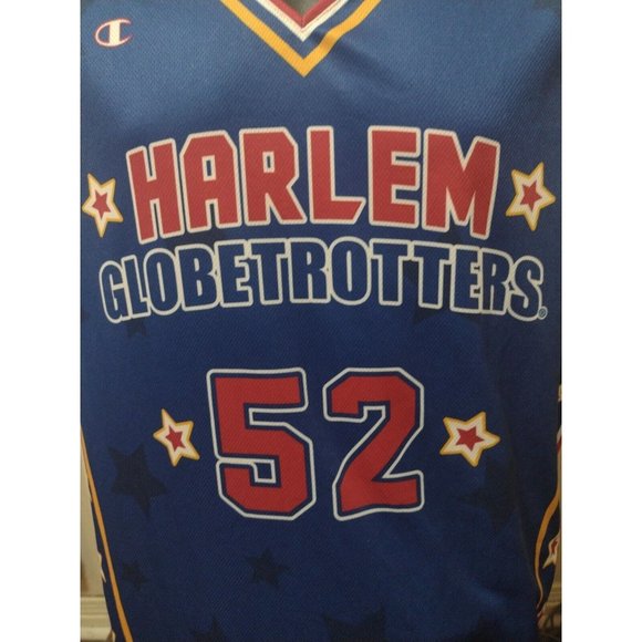 Champion Harlem Globetrotters Basketball Jersey Mens XL Big Easy #52 Blue - Picture 2 of 10